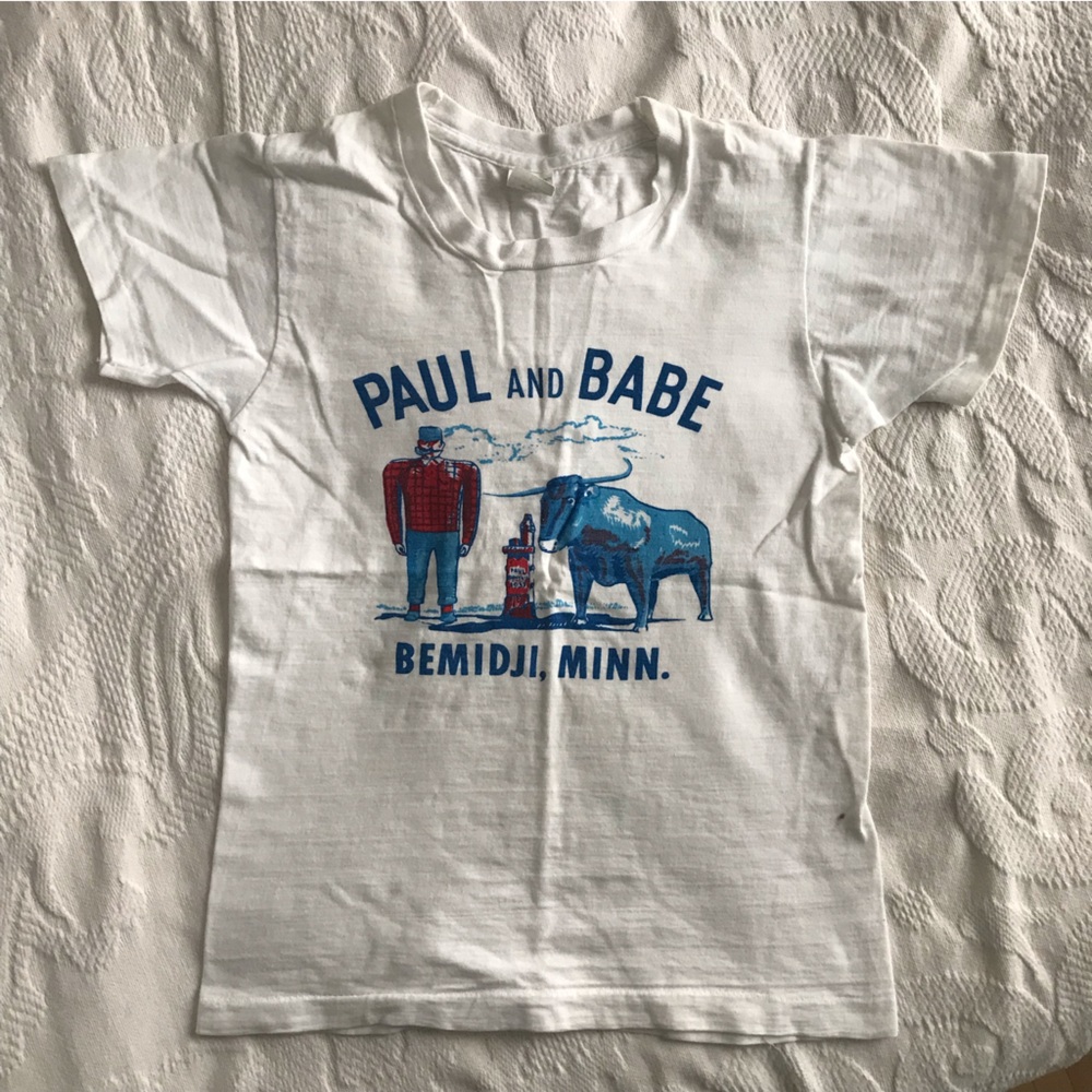 Vintage Paul Bunyan and babe t shirt